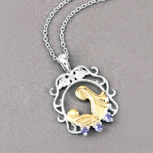Load image into Gallery viewer, 0.11 Carat Genuine Tanzanite .925 Sterling Silver Pendant
