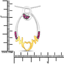Load image into Gallery viewer, 0.18 Carat Genuine Ruby .925 Sterling Silver Pendant
