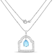 Load image into Gallery viewer, 10.50 Carat Genuine Swiss Blue Topaz .925 Sterling Silver Pendant
