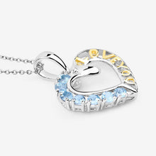 Load image into Gallery viewer, 0.84 Carat Genuine Swiss Blue Topaz .925 Sterling Silver Pendant
