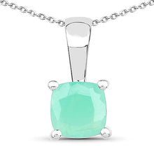 Load image into Gallery viewer, 1.80 Carat Genuine Emerald, Glass Filled Ruby &amp; Glass Filled Sapphire .925 Sterling Silver Pendant
