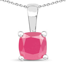Load image into Gallery viewer, 3.00 Carat Genuine Emerald, Glass Filled Ruby &amp; Glass Filled Sapphire .925 Sterling Silver Pendant
