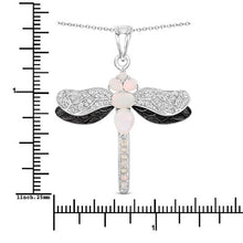 Load image into Gallery viewer, 1.41 Carat Genuine Ethiopian Opal and White Topaz .925 Sterling Silver Pendant
