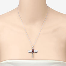 Load image into Gallery viewer, 2.29 Carat Genuine Garnet and White Topaz .925 Sterling Silver Pendant
