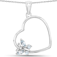 Load image into Gallery viewer, 0.25 Carat Genuine Blue Topaz .925 Sterling Silver Pendant
