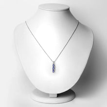 Load image into Gallery viewer, 1.11 Carat Genuine Tanzanite and White Diamond .925 Sterling Silver Pendant
