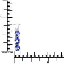 Load image into Gallery viewer, 1.11 Carat Genuine Tanzanite and White Diamond .925 Sterling Silver Pendant
