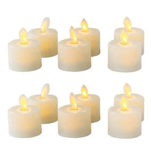 Load image into Gallery viewer, Pack of 6 or 12 Remote or Not Remote Flameless Battery Candles Realistic and Bright Flickering Bulb Battery Operated Flameless LED Tea Light Ideal for Parties Weddings Birthdays Hollween Gift Realistic and Bright Flickering Fake Dancing Flame Tea lights
