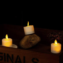 Load image into Gallery viewer, Pack of 6 or 12 Remote or Not Remote Flameless Battery Candles Realistic and Bright Flickering Bulb Battery Operated Flameless LED Tea Light Ideal for Parties Weddings Birthdays Hollween Gift Realistic and Bright Flickering Fake Dancing Flame Tea lights
