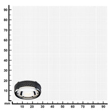 Load image into Gallery viewer, Mens Center Solid Carbon Fiber Leaf Patterned Stainless Steel Ring
