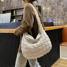 Load image into Gallery viewer, Padded Argyle Quilted Crossbody Hobo Bag
