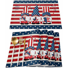 Load image into Gallery viewer, Patriotic Stars Placemats Set
