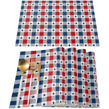 Load image into Gallery viewer, Patriotic Stars Placemats Set
