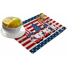 Load image into Gallery viewer, Patriotic Stars Placemats Set
