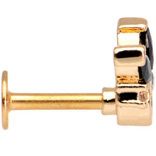 Load image into Gallery viewer, 1/4 Clear CZ Gem Rose Gold Tone Anodized Cartilage Tragus Earring
