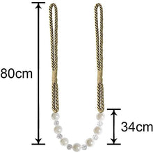 Load image into Gallery viewer, Pearl Curtain Tieback Bling Pearl Bandage Accessories Curtains Holder Buckle Tie Rope Home Decorative Curtain Tieback Decorative Drapery Holdbacks Rope Holder For Home Office 53cm
