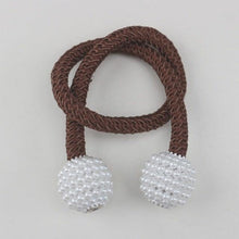 Load image into Gallery viewer, Pearl Magnetic Curtain Clip Curtain Holder Tieback Buckle Clips Hanging Ball Buckle Tie Back Curtain Accessories Home Decor  Decorative Curtain Holdbacks Crystal Tie Backs For Curtains Curtain Holders For Window Draperies
