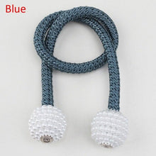 Load image into Gallery viewer, Pearl Magnetic Curtain Clip Tieback Home Decor Buckle Curtain Holder Hanging Ball Rope Straps Holdbacks Room Accessories Strong Magnetic Curtain Tiebacks Pearl Decorative Rope Window Holdbacks For Drapes Home Office
