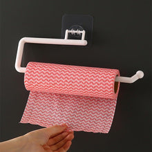 Load image into Gallery viewer, Perforation-Free Kitchen Toilet Paper Holder Special Paper Towel Rack Cling Film Storage Rack Toilet Paper Rag Holder  Wall Mount Self Adhesive Toilet Paper Holder Durable Stainless Steel Brushed Nickel Toilet Paper Roll Holder Modern No Drilling
