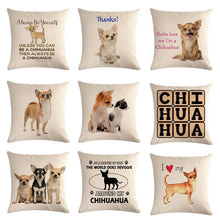 Load image into Gallery viewer, Pet Dog Elegant Design Linen Cotton Throw Pillow Covers Dog Pattern Cotton Throw Pillow Covers Car Sofa Cushion Cover Pillowcases Couch Cushion Cover Home Sofa Bed Decorative Pillows
