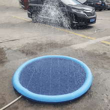 Load image into Gallery viewer, Pet Swimming Pool Pet Sprinkler Pad Inflatable Water Spray Mat Tub Summer Play Cooling Mat Dog Bathtub Dog Cooling Mat Pet Bed Sprinkler Pad for Dogs &amp; Kids PVC Splash Pad for Kids Age Water Toys for Summer Outdoor
