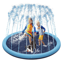 Load image into Gallery viewer, Pet Swimming Pool Pet Sprinkler Pad Inflatable Water Spray Mat Tub Summer Play Cooling Mat Dog Bathtub Dog Cooling Mat Pet Bed Sprinkler Pad for Dogs &amp; Kids PVC Splash Pad for Kids Age Water Toys for Summer Outdoor
