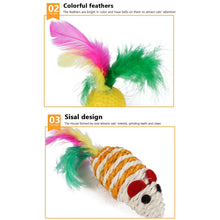 Load image into Gallery viewer, Pets Cat Toys Mouse Shape Balls Shapes Cat Interactive Pet Toys Assortments Foldable Rainbow Tunnel Cat Feather Interactive Feather Toy Fluffy Mouse Cat Love New Pet Toy Funny Cat Stick Mouse Supplies Value Bundle
