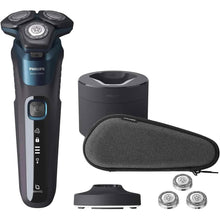 Load image into Gallery viewer, Philips Wet &amp; Dry Shaver 5000 with SkinIQ Tech + Shave Heads, Charging &amp; Cleaning Base (Refurbished)
