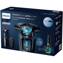 Load image into Gallery viewer, Philips Wet &amp; Dry Shaver 5000 with SkinIQ Tech + Shave Heads, Charging &amp; Cleaning Base (Refurbished)
