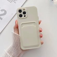 Load image into Gallery viewer, Phone Case For Iphone 11 12 13 Pro Max 14 Pro Soft Silicone Wallet Card Holder Cover Soft Silicone Wallet Card Holder Cover Cute Card Holder Pocket
