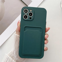 Load image into Gallery viewer, Phone Case For iphone 11 12 13 pro max XR X XS Max 12 mini 12 pro Soft Silicone Wallet Card Holder Cover For iPhone Wallet Case Compatible with iPhone 13 Secure Card Wallet Case
