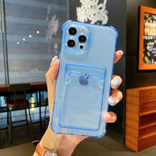 Load image into Gallery viewer, Phone Case For IPhone 12 13 14 Mini Case For iphone Cute Case Cover Soft Silicone Wallet Card Holder Clear Heavy Duty Protective Crystal Clear Back Cover with Shockproof Bumper Case
