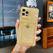 Load image into Gallery viewer, Phone Case For IPhone 12 13 14 Mini Case For iphone Cute Case Cover Soft Silicone Wallet Card Holder Clear Heavy Duty Protective Crystal Clear Back Cover with Shockproof Bumper Case
