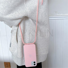 Load image into Gallery viewer, Phone Case  Strap Cord Chain Phone Case For Xiaomi Redmi Note 10 9 10S 9S Pro Max 10 9 9A 9C Cover Mi POCO X3 NFC Pro 12 Pro 11 Lite Crossbody Case Soft Matte Phone Holder with Neck Strap
