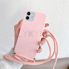 Load image into Gallery viewer, Phone Case  Strap Cord Chain Phone Case For Xiaomi Redmi Note 10 9 10S 9S Pro Max 10 9 9A 9C Cover Mi POCO X3 NFC Pro 12 Pro 11 Lite Crossbody Case Soft Matte Phone Holder with Neck Strap
