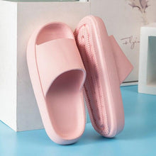 Load image into Gallery viewer, Pillow Slides Slippers Comfy Shoes Non-slip Bathroom Home Thicked Bottom Slippers Women's Sandals Summer Flip Flops Open Toe Pillow Shower Shoes EVA Slides Soft Spa Cloud Slippers
