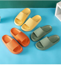 Load image into Gallery viewer, Pillow Slides Slippers Comfy Shoes Non-slip Bathroom Home Thicked Bottom Slippers Women's Sandals Summer Flip Flops Open Toe Pillow Shower Shoes EVA Slides Soft Spa Cloud Slippers
