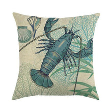 Load image into Gallery viewer, Pillowcase Sofa Cushion Cover Decoration Linen Pillow Case Higher Quality Marine Sea Life Pillow Covers Cases Super Soft Square Cushion Decorative Pillow Pattern Sofa Pillow Cover Couch Pillow 45x45CM
