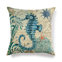 Load image into Gallery viewer, Pillowcase Sofa Cushion Cover Decoration Linen Pillow Case Higher Quality Marine Sea Life Pillow Covers Cases Super Soft Square Cushion Decorative Pillow Pattern Sofa Pillow Cover Couch Pillow 45x45CM
