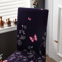 Load image into Gallery viewer, Pink Butterfly Print Elastic Chair Cover for Home Decoration Elastic Slipcovers Chair Seat Covers For Dining Room  Chair Slipcovers for Dining Room Chair seat Covers Chair Protectors for Party Pet Protection Universal Fit Soft Polyester
