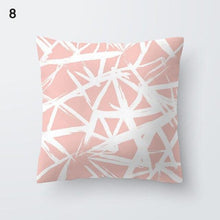 Load image into Gallery viewer, Pink Geometric Decorative Pillow Cushion Covers Polyester Pillow Case Home Pillowcase Decorative Pillowcase For Sofa Cute Charming Home Decor Cushion Cover

