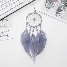 Load image into Gallery viewer, Pink Handmade Dream Catcher Wind Chimes Indian Style Feather Pendant Dream Catcher Car Hanging Decoration Wind Chime Wall Hanging Home Decor
