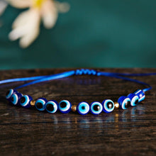 Load image into Gallery viewer, Pinky Promise Blue Bracelet Sets Colorful Crystal Bead Rope Chain Lucky Couple Bracelets Colorful Eye Bracelets Handmade Braided Rope Bracelets For Women Friendship Charm Jewelry
