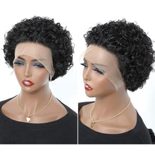 Load image into Gallery viewer, Pixie Cut Short Curly Wig Human Hair Wigs Pre Plucked Brazilian Deep Water Wave Virgin Lace Front Wig For Women With Baby Hair Wigs For Black Women Gifts for Girlfriends
