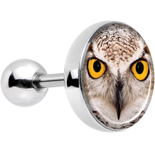 Load image into Gallery viewer, 16G 1/4 Full Color Owl Tragus Cartilage Earring
