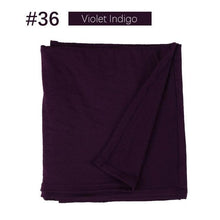 Load image into Gallery viewer, Plain Soft Solid Color With Good Elegant Stitch Stretchy Soft Cotton Lightweight Jersey Head Wraps Hijab Scarf Shawl Turban Head Wraps For Women 170X60cm
