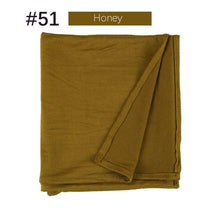 Load image into Gallery viewer, Plain Soft Solid Color With Good Elegant Stitch Stretchy Soft Cotton Lightweight Jersey Head Wraps Hijab Scarf Shawl Turban Head Wraps For Women 170X60cm
