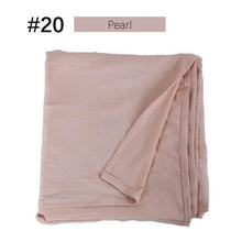 Load image into Gallery viewer, Plain Soft Solid Color With Good Elegant Stitch Stretchy Soft Cotton Lightweight Jersey Head Wraps Hijab Scarf Shawl Turban Head Wraps For Women 170X60cm
