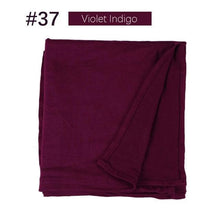 Load image into Gallery viewer, Plain Soft Solid Color With Good Elegant Stitch Stretchy Soft Cotton Lightweight Jersey Head Wraps Hijab Scarf Shawl Turban Head Wraps For Women 170X60cm

