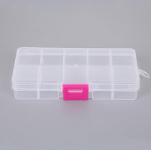 Load image into Gallery viewer, Plastic Jewelry Boxes Plastic Tool Box Adjustable Craft Organizer Storage Beads Bracelet Jewelry Boxes Portable 10 Compartments Clear Plastic Storage Box Jewelry Organizer Container
